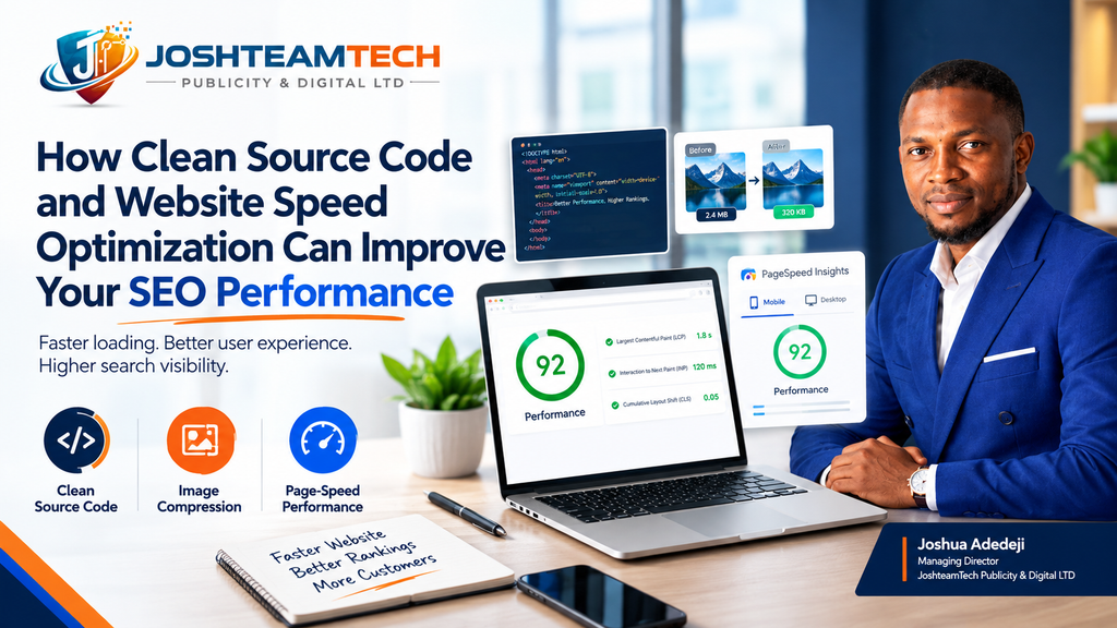 joshteamtechpublicityanddigital ltd clean code, faster sites, better seo